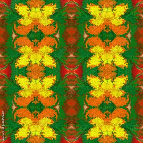 Abstract oil painting ornam...