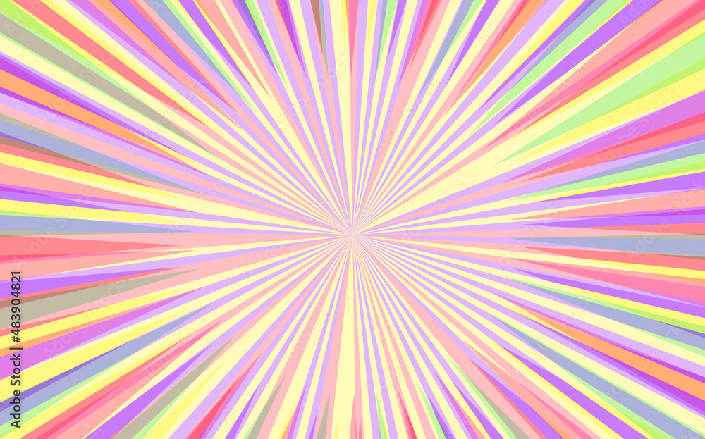Pop art radial colorful comics book magazine cover. Striped blue digital background. Cartoon funny retro pattern strip mock up. Vector halftone illustration. Sunburst, starburst shape Pop art radial colorful comics book magazine cover. Striped blue digital background. Cartoon funny retro pattern strip mock up. Vector halftone illustration. Sunburst, starburst shape