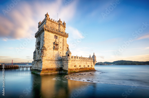 Lisbon,  Belem Tower - Tagus River, Portugal photo