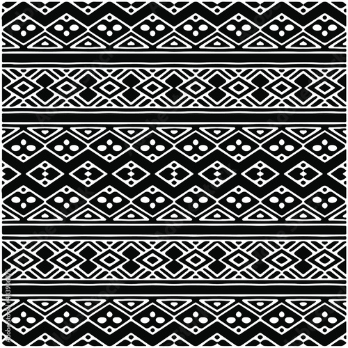 seamless repeating pattern.Abstract Geometric Pattern generative computational art illustration.Black and white pattern for wallpapers and backgrounds. 