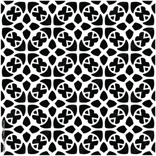 seamless repeating pattern.Abstract Geometric Pattern generative computational art illustration.Black and white pattern for wallpapers and backgrounds. 
