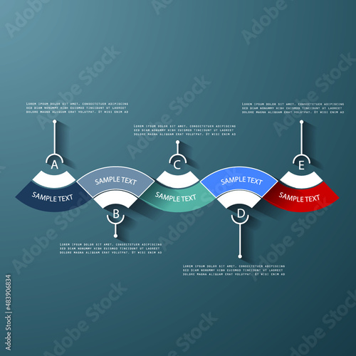 Infographic elements for annual reports