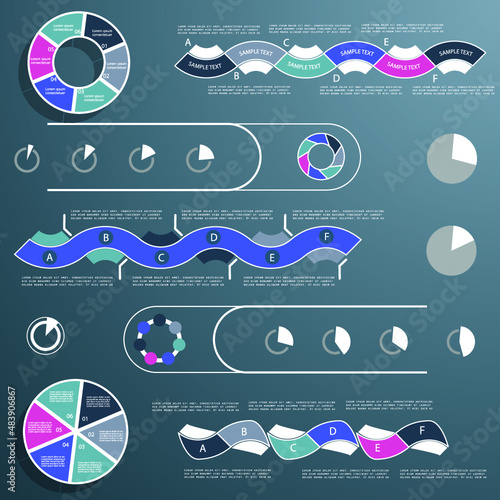 Infographic elements for annual reports