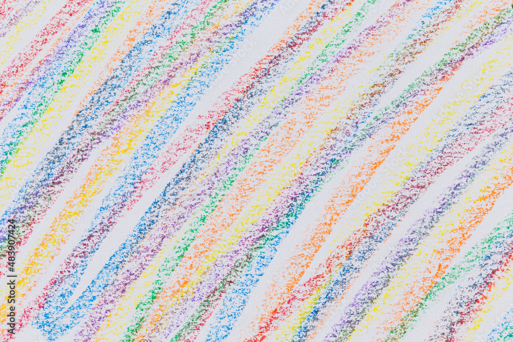 Multi color hand crayon drawing Multi color hand crayon drawing