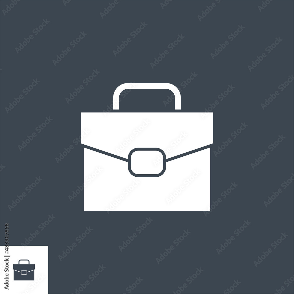 Briefcase related vector glyph icon. Isolated on black background. Vector illustration. Briefcase related vector glyph icon. Isolated on black background. Vector illustration.