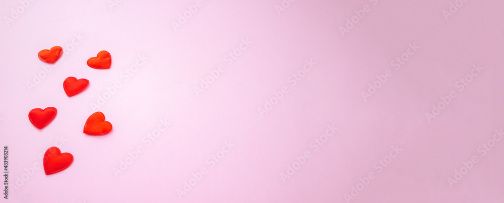 valentine's day concept on pink background. Love, gifts.
