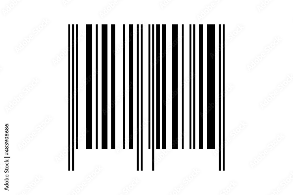 Barcode icon in black on isolated white background. EPS 10 vector. Barcode icon in black on isolated white background. EPS 10 vector.