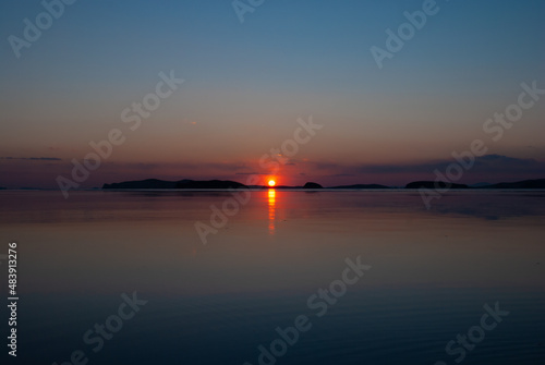 Selective focus. Winter sea. Sunset on the sea.  © Юлия Тарабанова