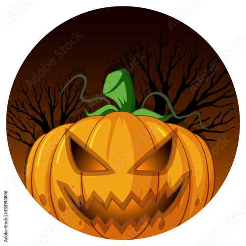 Halloween pumpkin Jack o'lantern