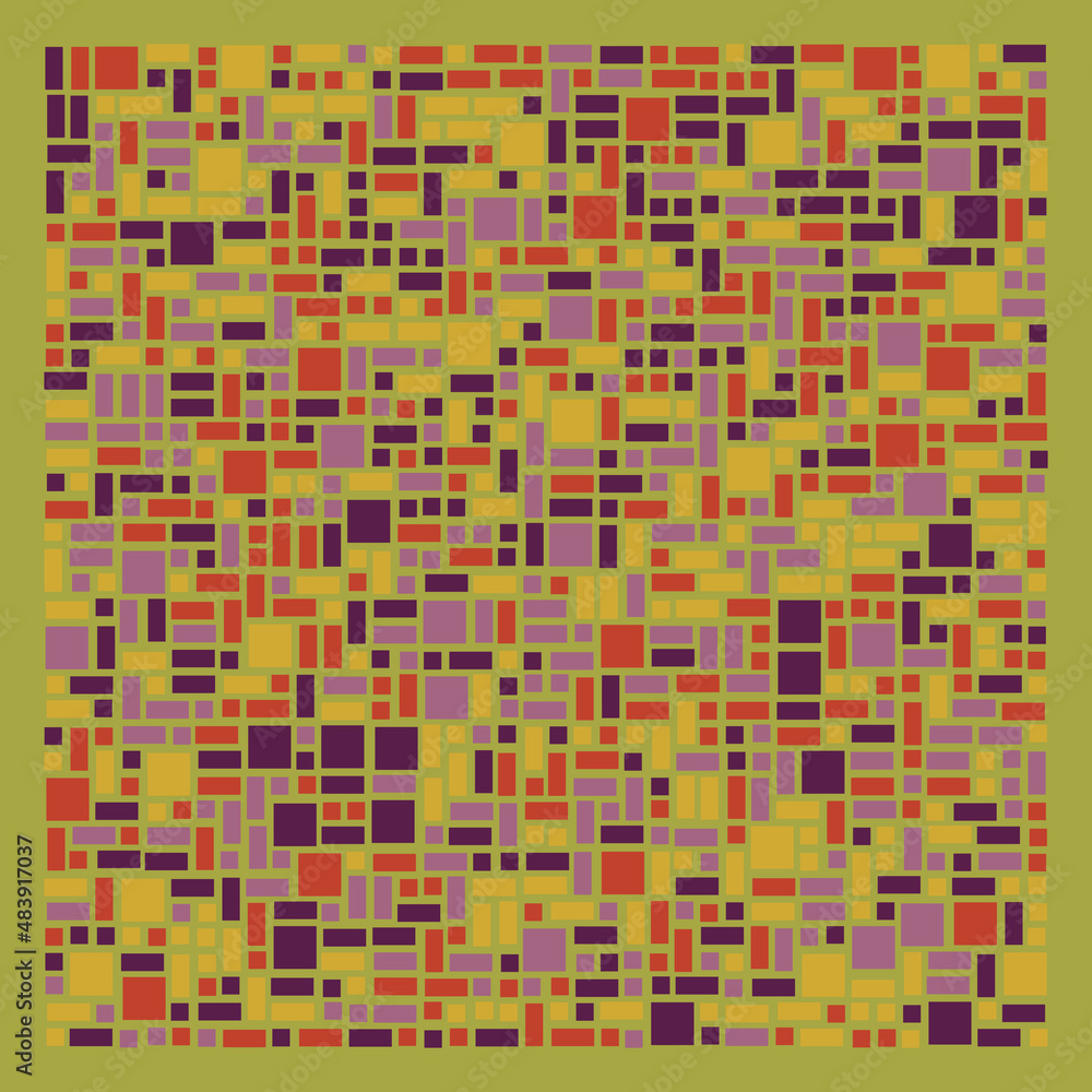 Fototapeta premium Offset Quads generative art background art illustration