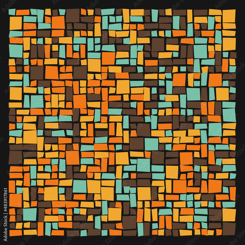 Fototapeta premium Offset Quads generative art background art illustration