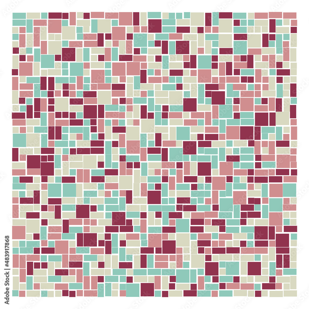 Fototapeta premium Offset Quads generative art background art illustration