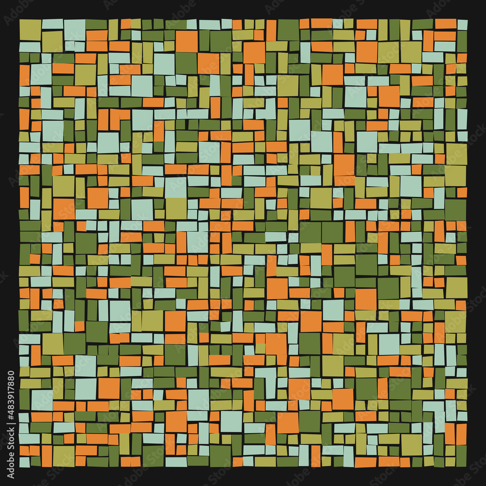 Fototapeta premium Offset Quads generative art background art illustration