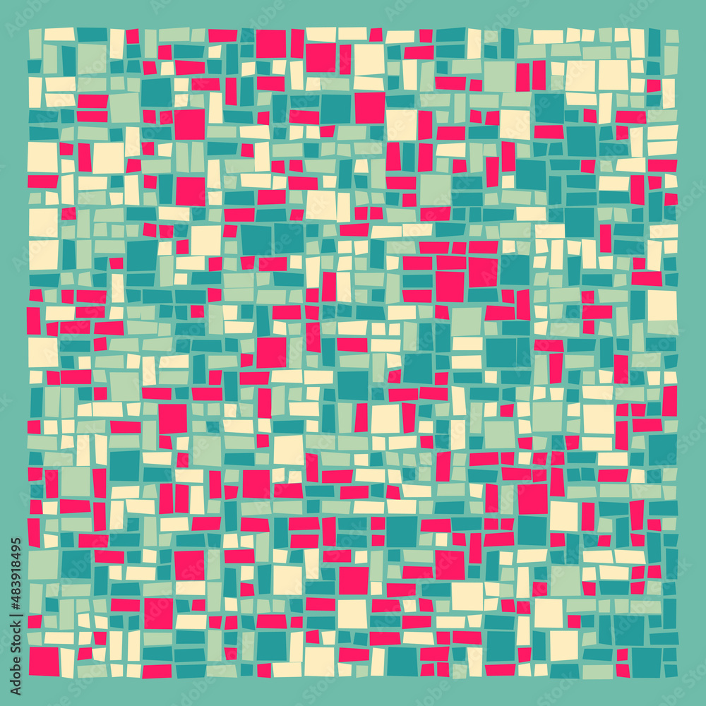 Fototapeta premium Offset Quads generative art background art illustration