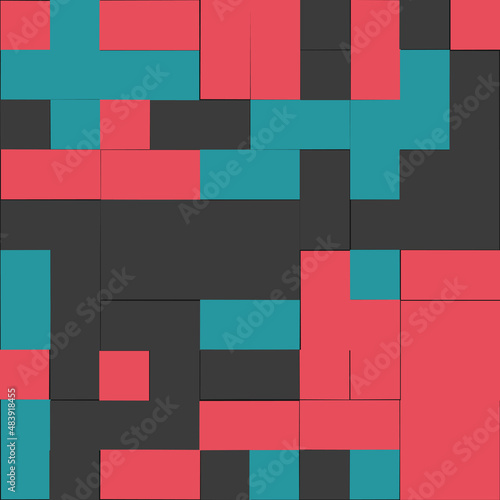 Offset Quads generative art background art illustration