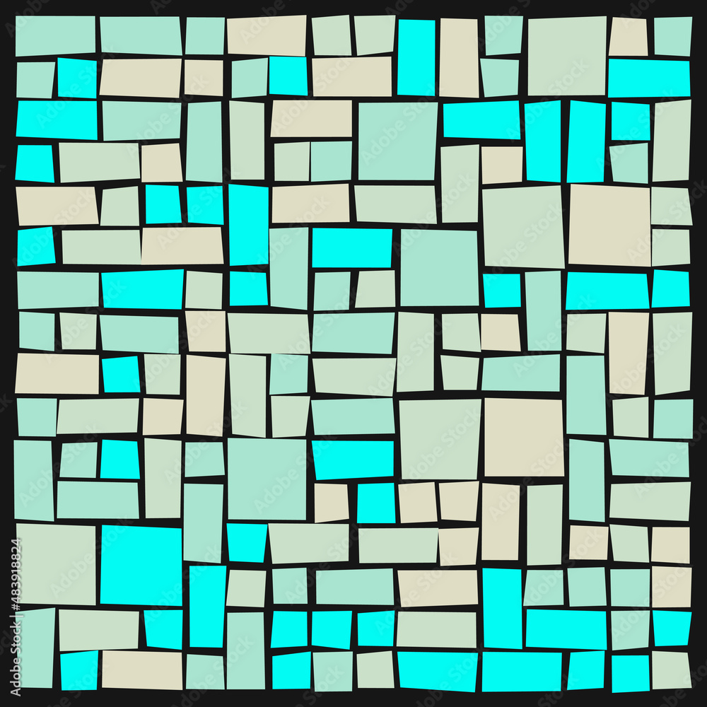 Fototapeta premium Offset Quads generative art background art illustration