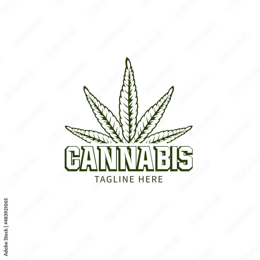 Cannabis logo. vector illustration logo design. Cannabis logo. vector illustration logo design.