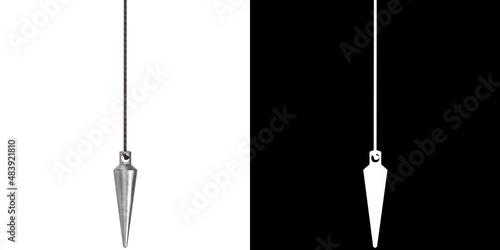 Billede på lærred 3D rendering illustration of a plumb bob