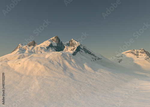 CGI Landscapes - Mountain in winter