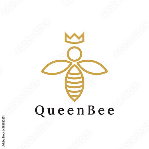 queen bee line logo design