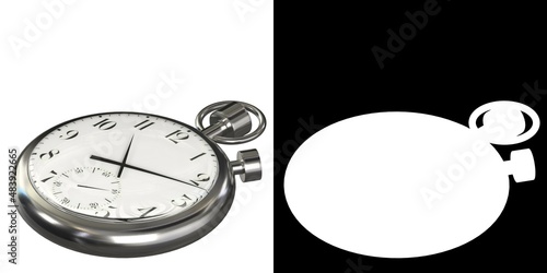 3D rendering illustration of a pocketwatch