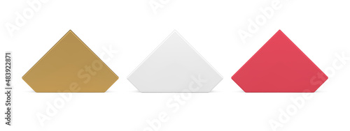 Collection expensive unequal pentagonal five sided geometric shape for interior decor marketing