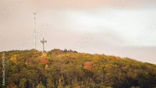 Montreal, Canada, Timelapse - The Mount Royal at fall photo