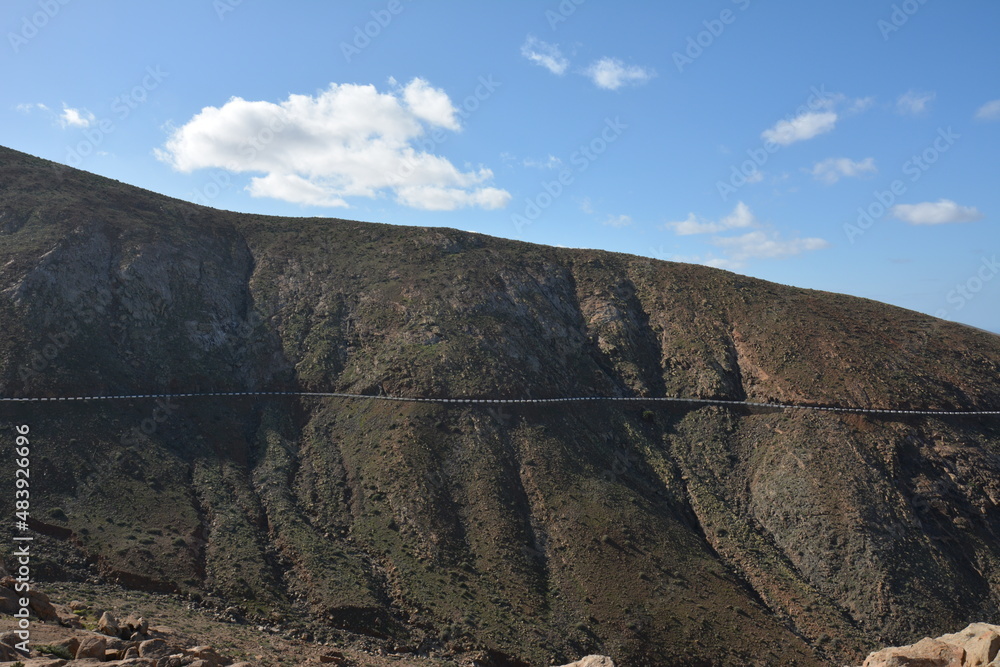 Obraz premium View of the mountain landscape. Fuerteventura. Canary Islands. Spain
