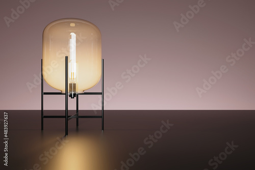 Retro Table Lamp, 3D Rendering