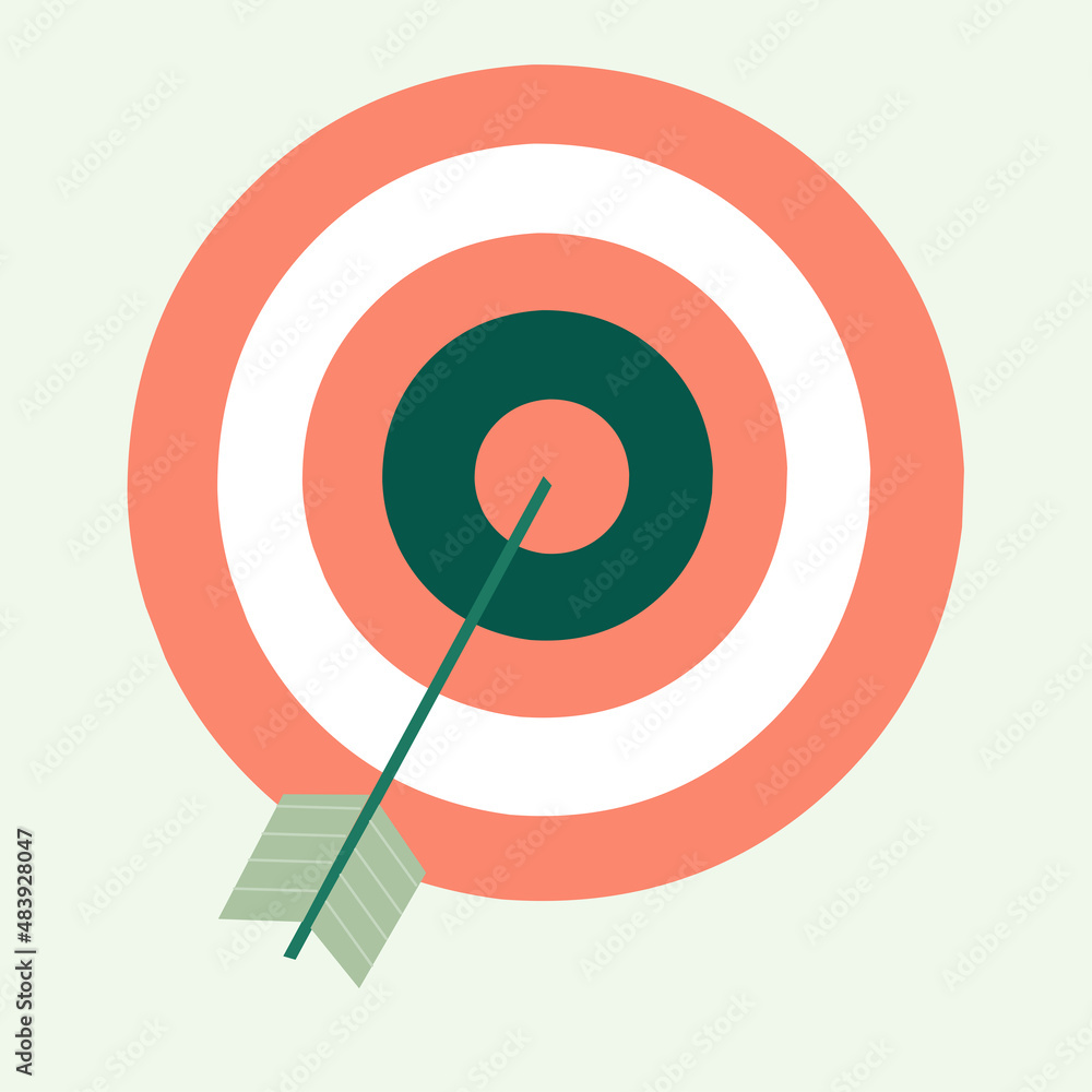 Darts target in flat style. Idea, solution, business, strategy concept. Darts target in flat style. Idea, solution, business, strategy concept.