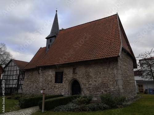 Die evangeliche Hospitalkirche St. Spiritus in Elllrich im Südharz im Landkreis Nordhausen
