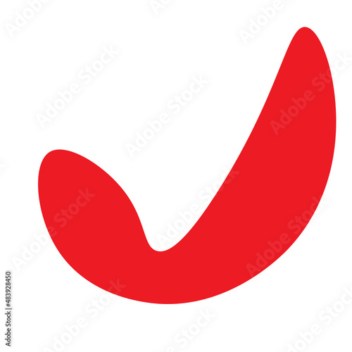 Simple Abstract Shape Cadmium Red