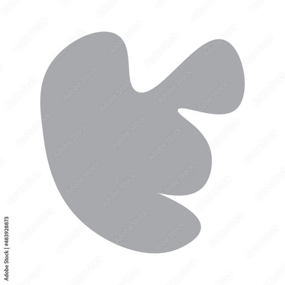 Simple Abstract Shape Cadmium Red