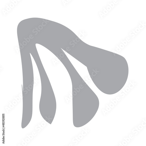 Simple Abstract Shape Cadmium Red