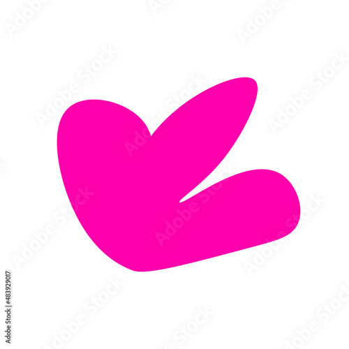 Simple Abstract Shape Cadmium Red