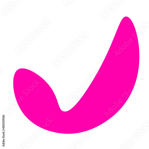 Simple Abstract Shape Cadmium Red