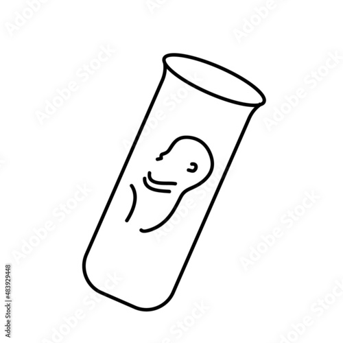 In Vitro Fertilization linear medical icon. Vector