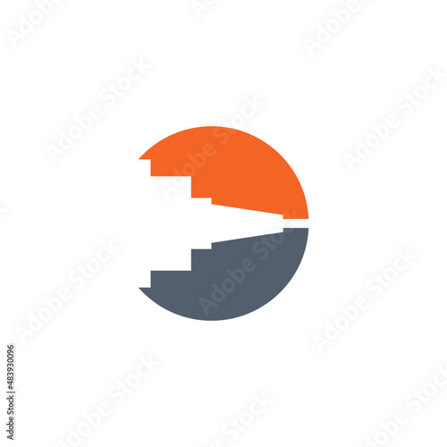 CNC device end part. vector symbol