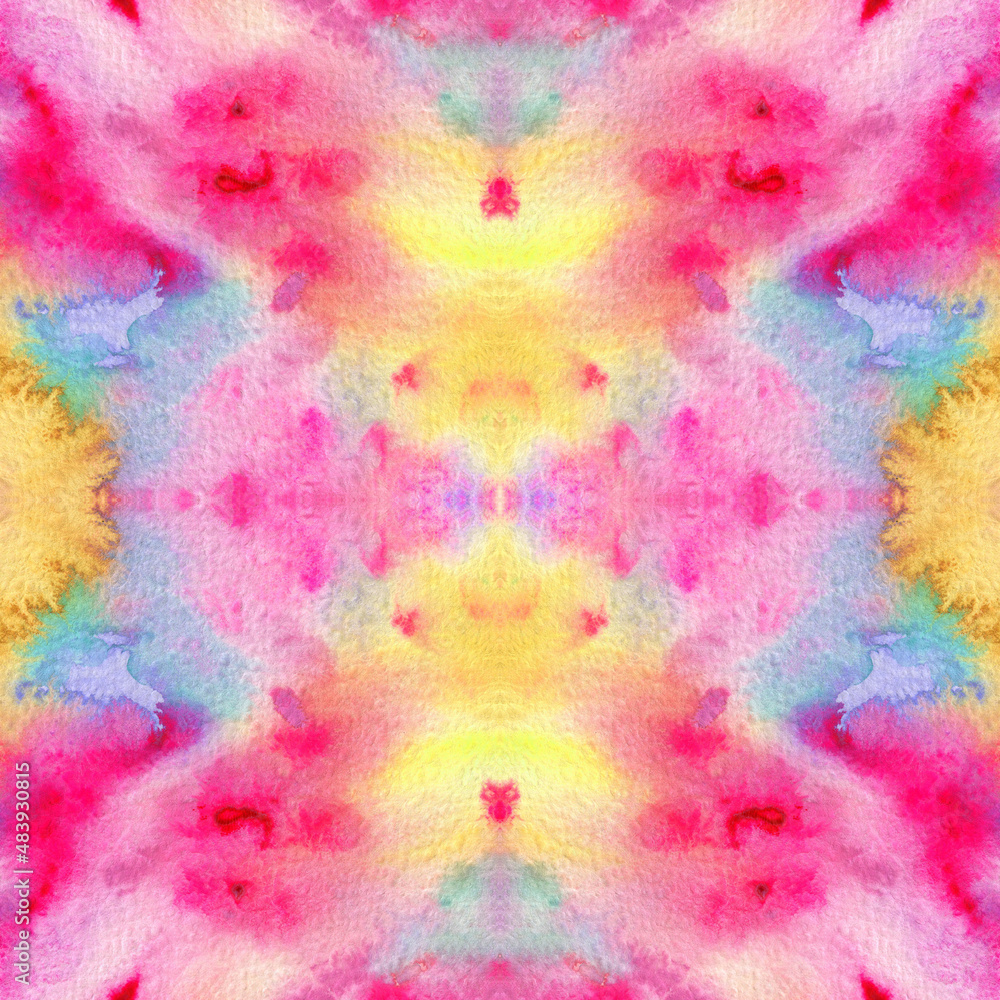 Watercolor texture. Seamless pattern. Art abstract background with stains, drips, brushstrokes. Colorful bright yellow pink hand drawn illustration. Watercolor texture. Seamless pattern. Art abstract background with stains, drips, brushstrokes. Colorful bright yellow pink hand drawn illustration.