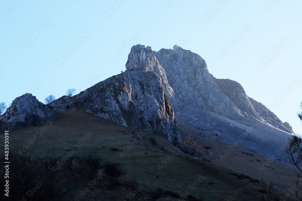 Mountains of the Basque Country in a winter day