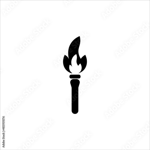 torch icon, vector, illustration, 10 eps