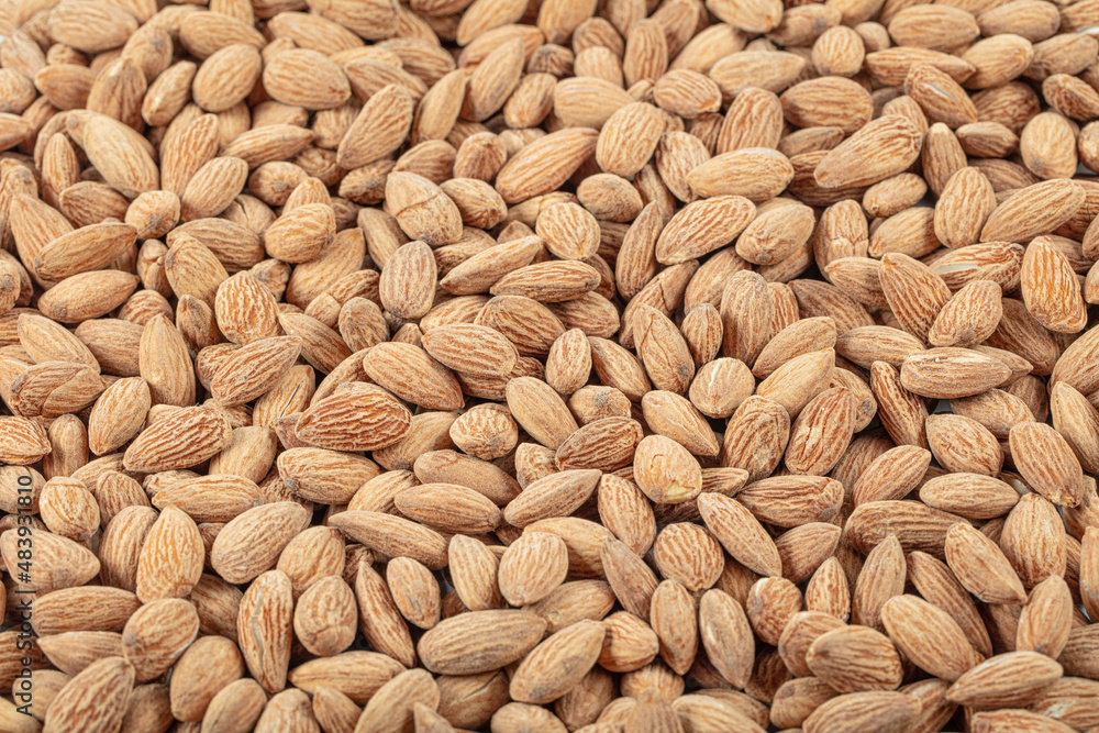 Roasted almonds. salted almonds. Bunch of ripe, roast with sea-salt almonds, Istanbul, Turkey.. Roasted almonds. salted almonds. Bunch of ripe, roast with sea-salt almonds, Istanbul, Turkey..