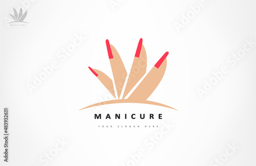 Fingers and manicure logo female vector.