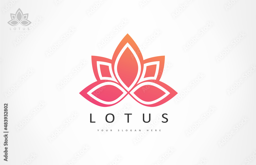 Obraz premium Lotus flower logo vector design