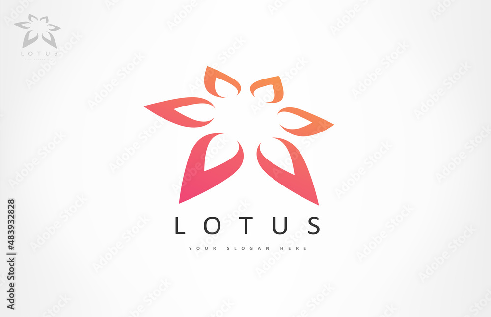 Lotus flower logo vector design Lotus flower logo vector design