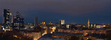 Panoramic view of Tallinn city at night.