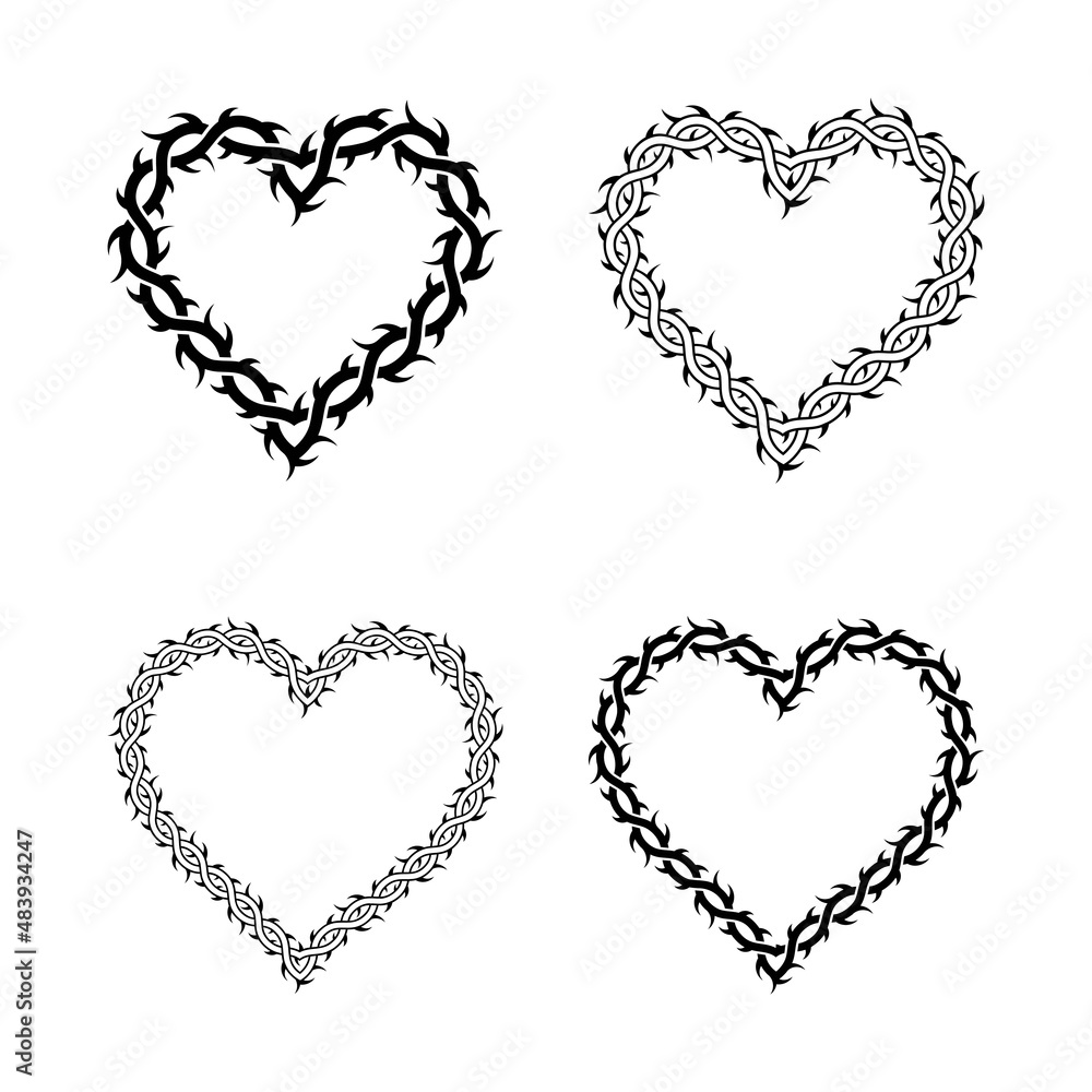 Heart Thorn Tattoo SVG Picture