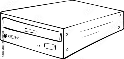 The CD player has a closed place for inserting discs
