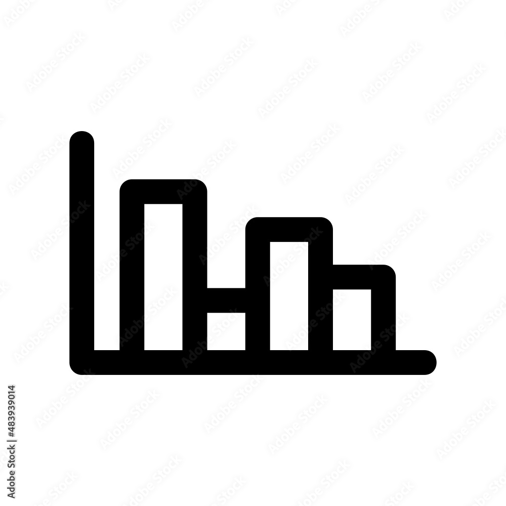 Chart icon isolated on white background Chart icon isolated on white background