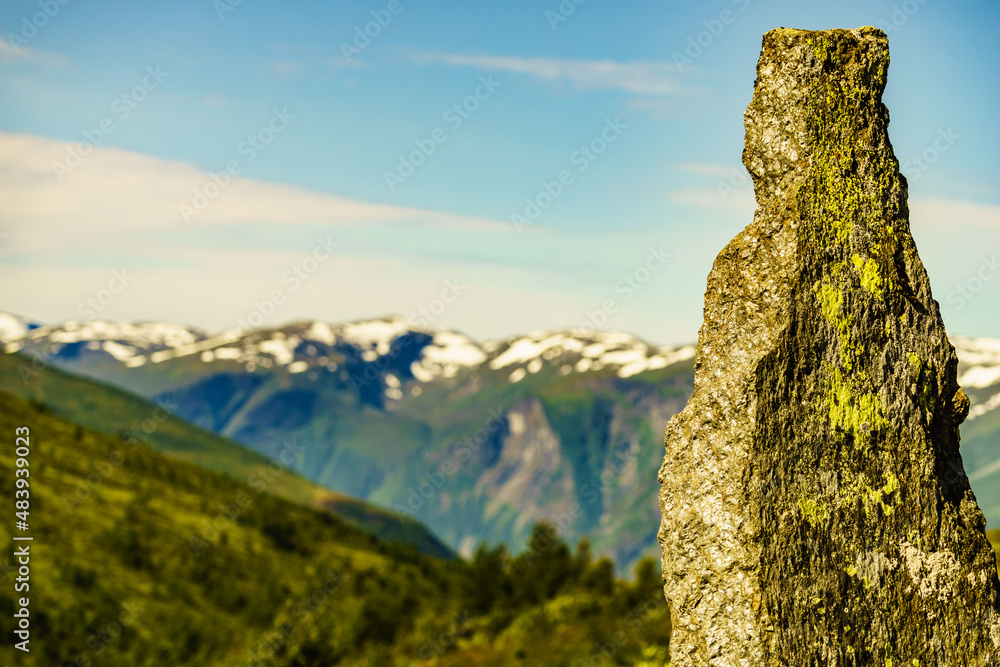 Mountains landscape. Route Aurlandsfjellet Norway Mountains landscape. Route Aurlandsfjellet Norway